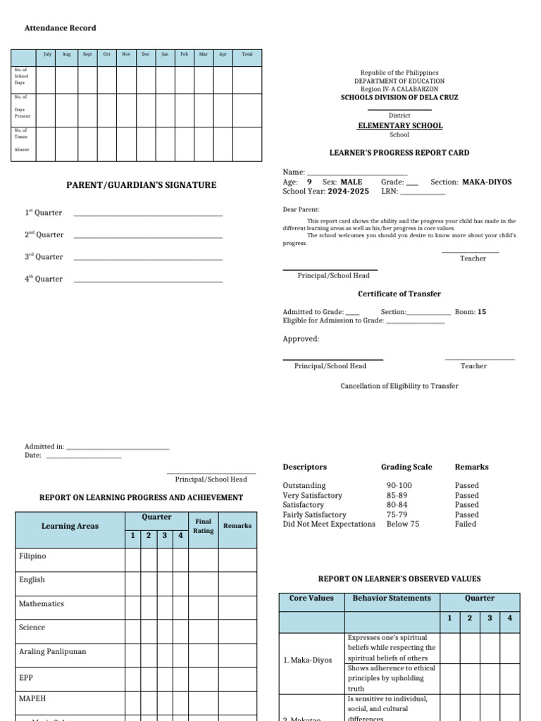 Matatag Grade 4 Sf9 2025 1 Pdf Learning