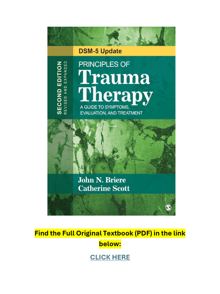 Principles of Trauma Therapy Overview | PDF | Psychological Trauma ...