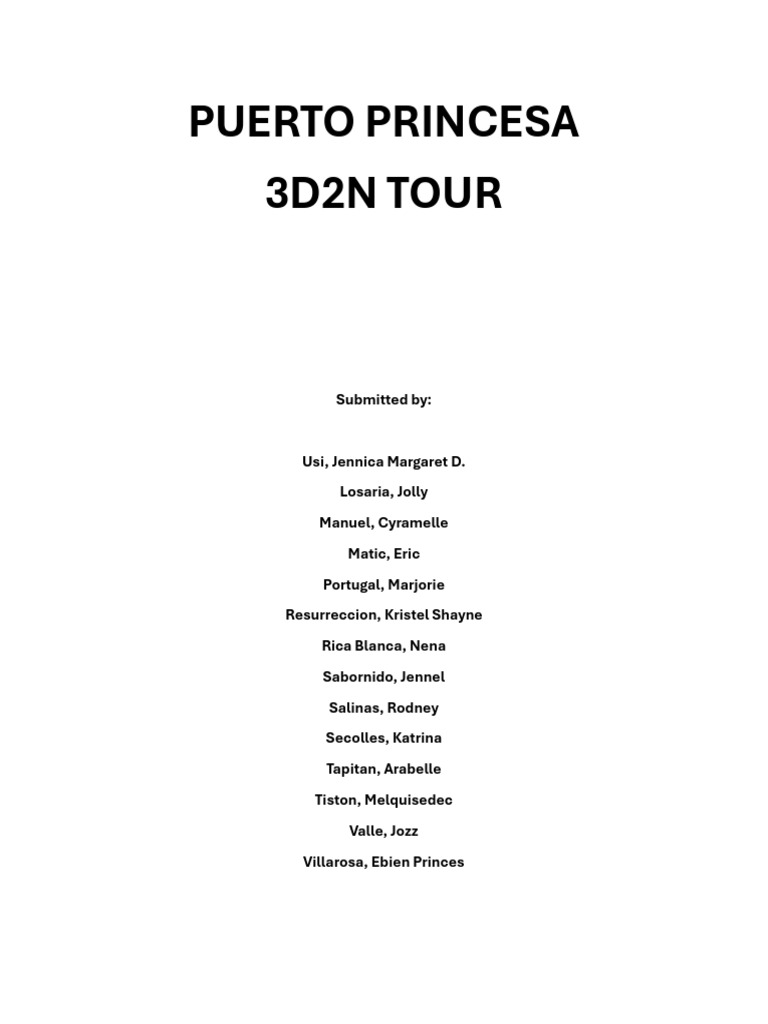 Tour Itinerary Pdf Hospitality Industry Buildings And Structures