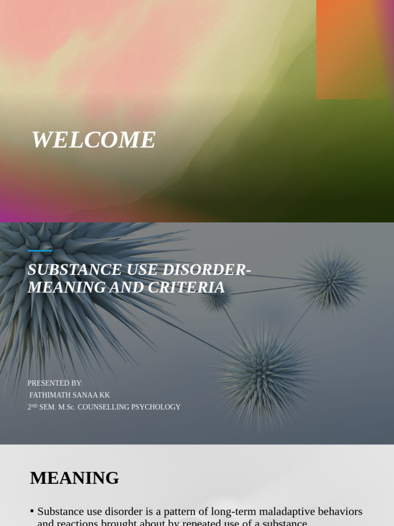 Understanding Substance Use Disorder | PDF | Substance Abuse ...