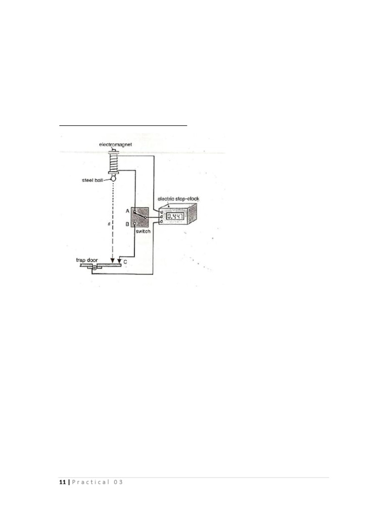 Practical 03 core practical 1 determine the acceleration of a freely