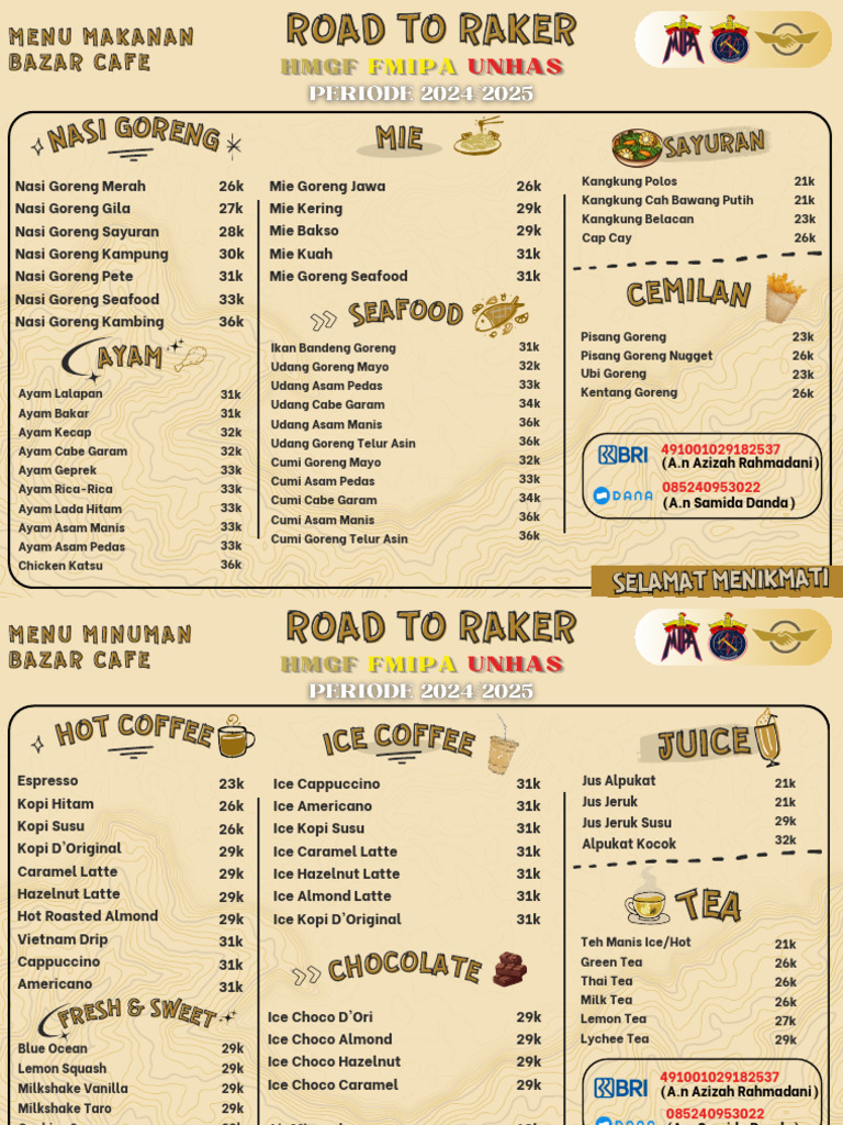 Menu | PDF | Southeast Asian Cuisine | Indonesian Cuisine