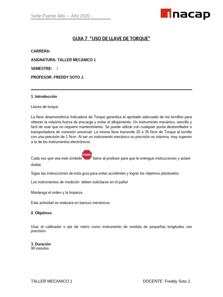 Uso y Tipos de Llaves de Torque | PDF | Tornillo