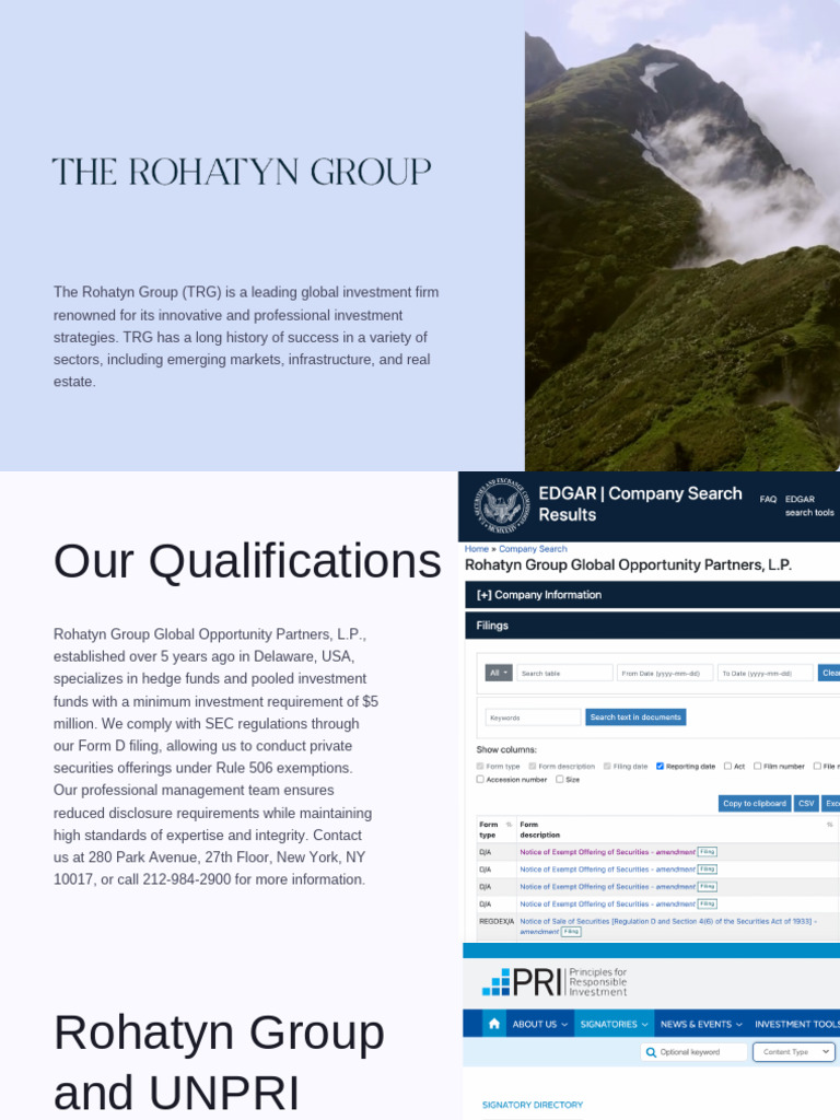 The Rohatyn Group TRG Is A Leading Global Investment Firm Renowned ...