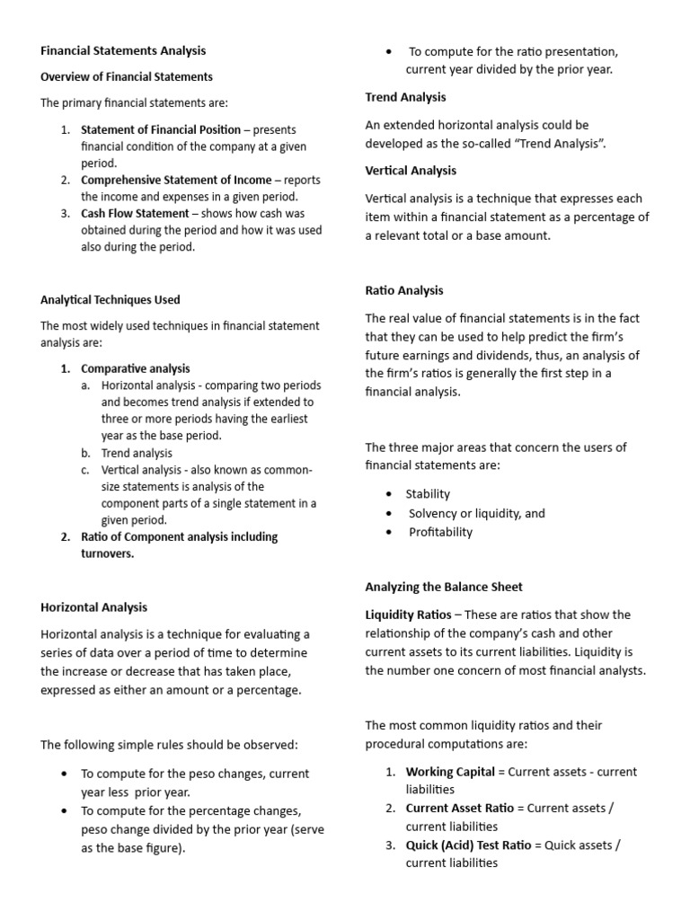 Financial Analysis for Analysts | PDF | Financial Statement Analysis ...