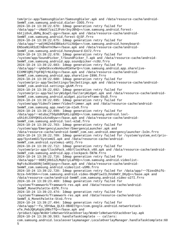Samsung App Idmap Generation Failures | PDF | Android (Robot ...