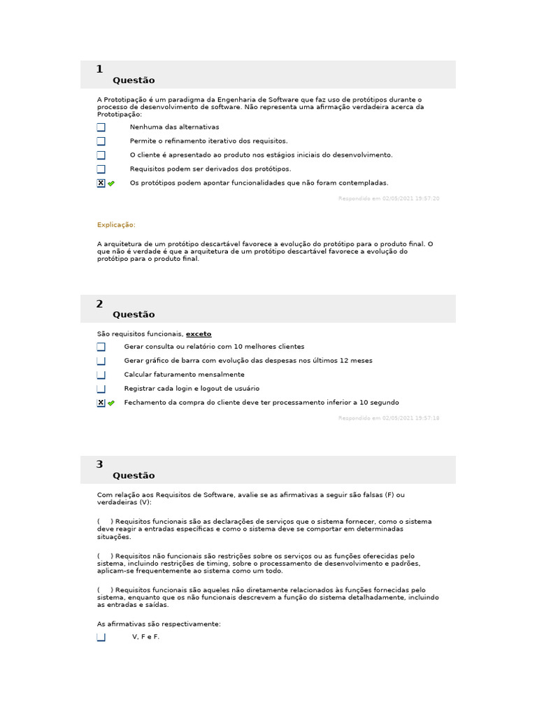Teste 4 - Arquitetura de Sistemas | PDF | Programas | Testes de software