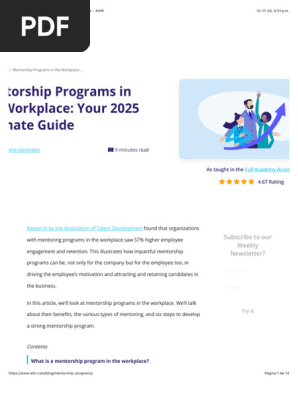 Mentorship Programs: Your 2025 Ultimate Guide - AIHR