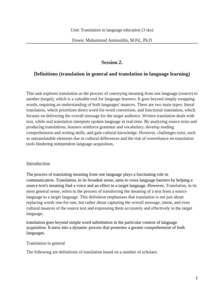 R. Medina - Translation Task | PDF | Translations | Reading Comprehension