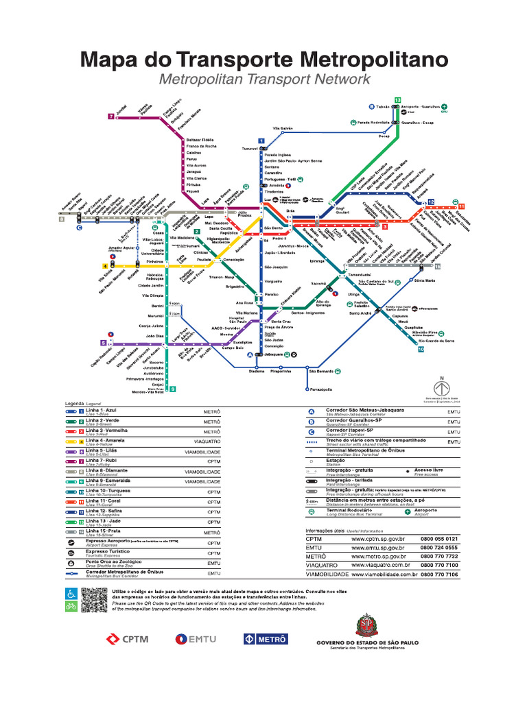 HTTPS:/WWW - Metro.sp - Gov.br/pdf/mapa Da Rede Metro PDF | PDF