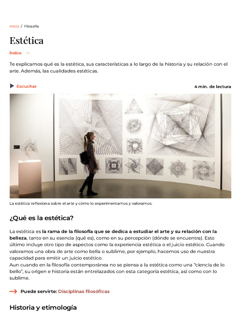 Etimología y cualidades de la estética | PDF | Estética | Belleza