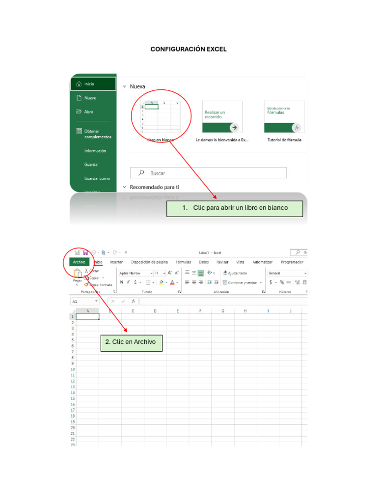 1 Configuracion Excel | PDF | Informática