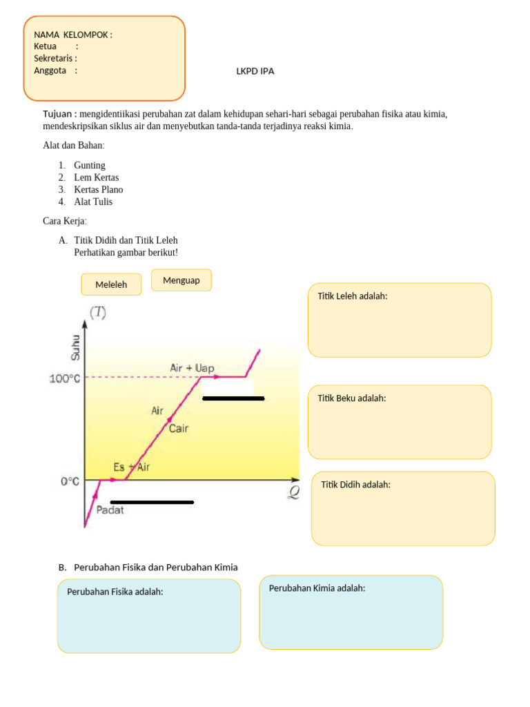 LKPD Ipa Perubahan Wujud Zat | PDF