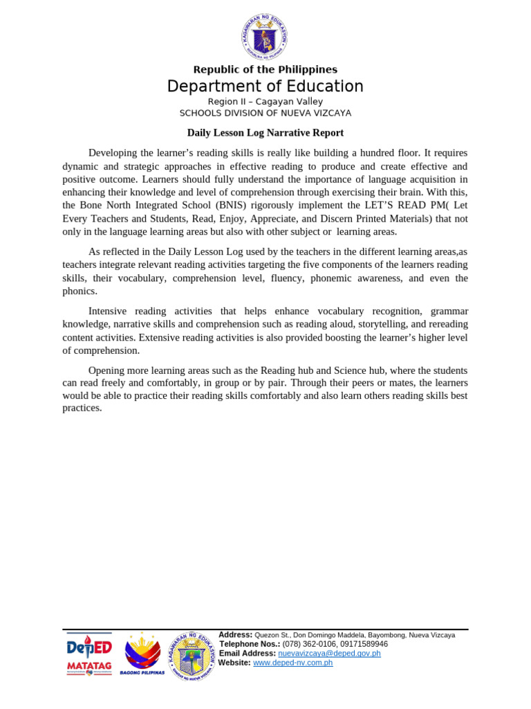 2024 Search For The Best LETS READ PM Implementer 1 | PDF | Reading ...