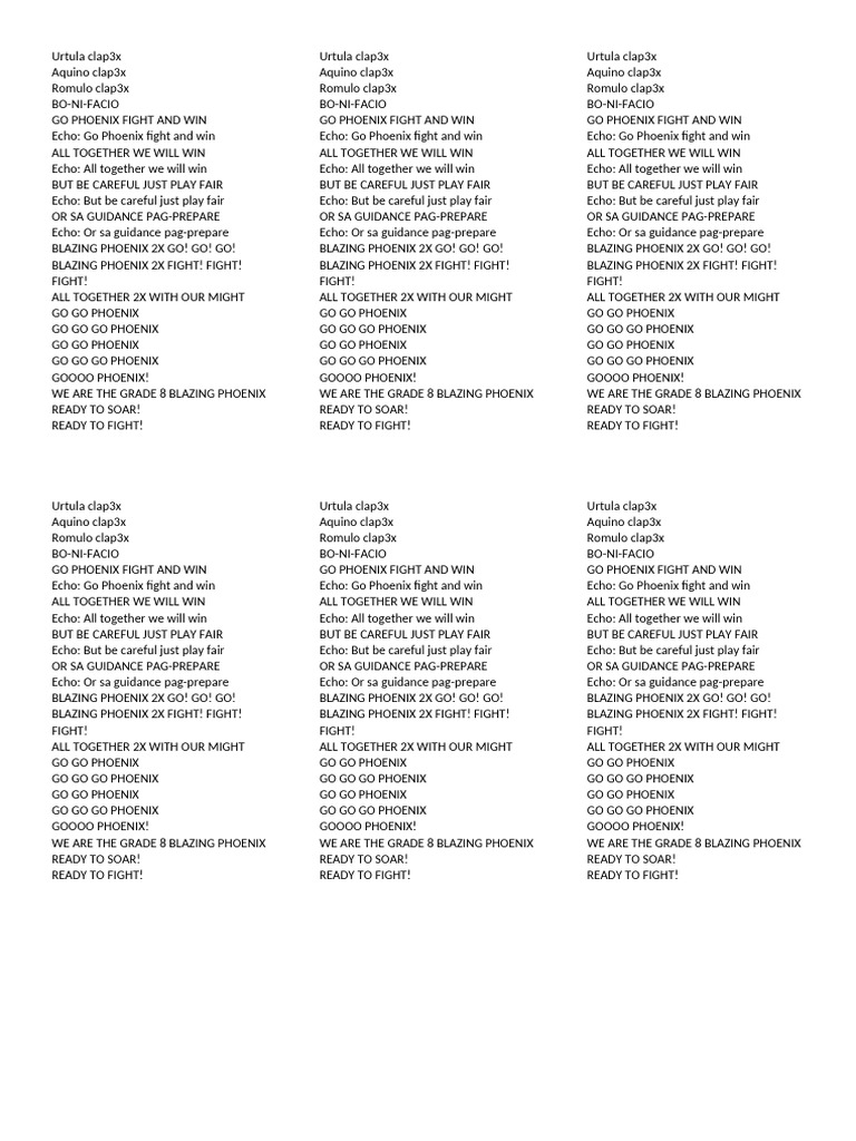Cheer and Yells | PDF