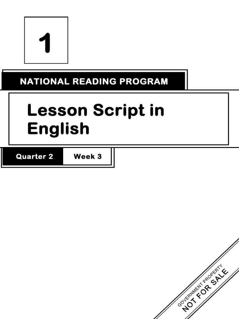 Lesson script in english national reading program pdf letter case