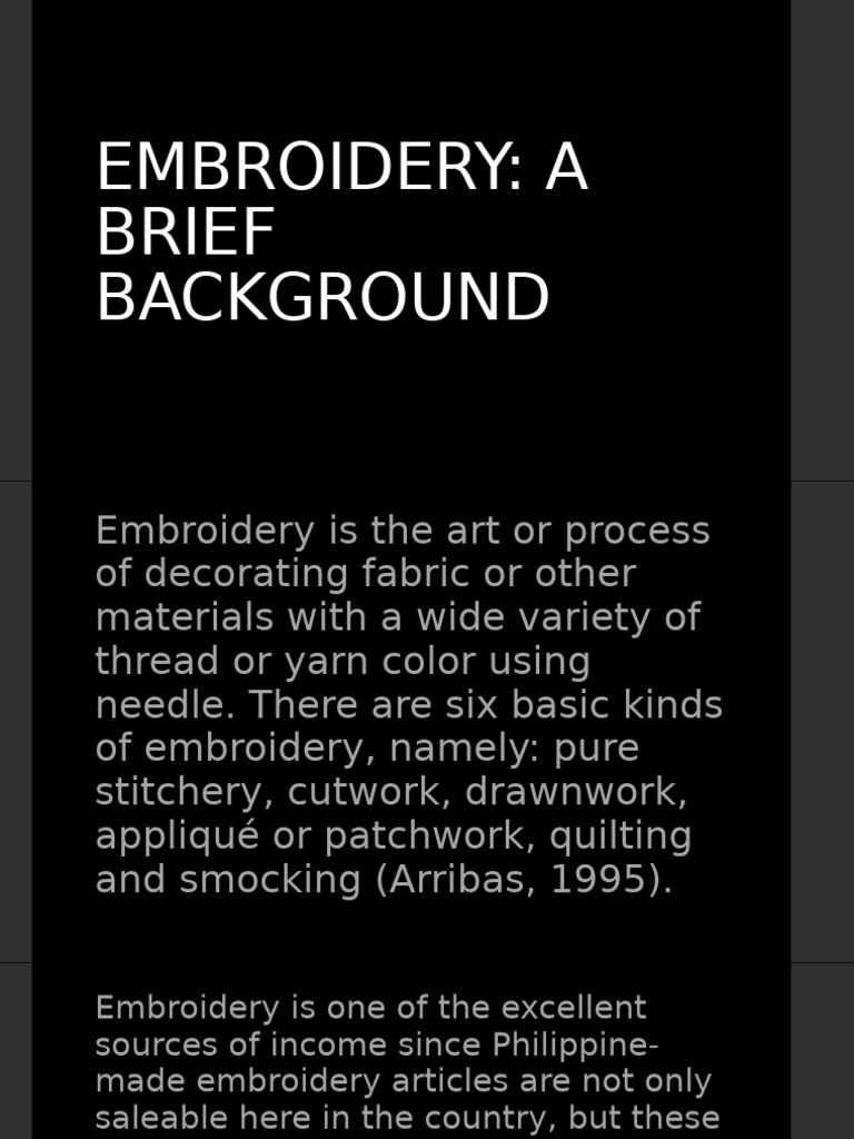 Embroidery's Global Impact | PDF | Lifestyle