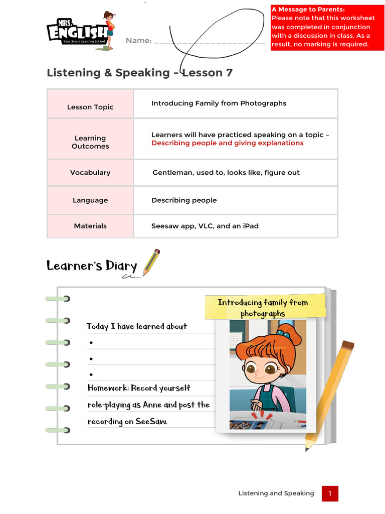 Y3 l7 - Speaking Classwork (Online) | PDF | Cognitive Science ...