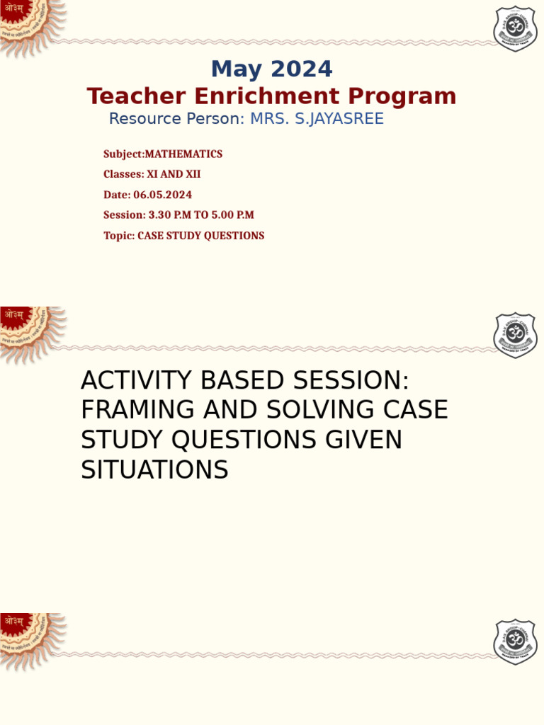 Case Study Questions in Math Teaching | PDF | Career & Growth | Wellness