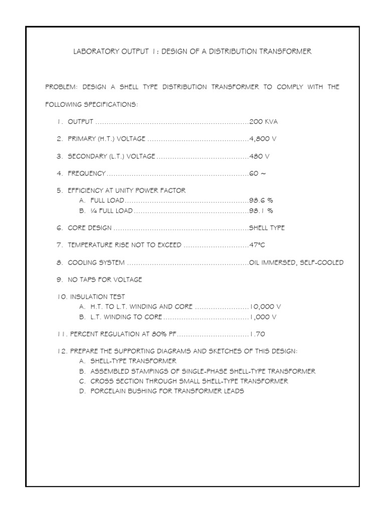 Shell-Type Transformer Design Guide | PDF | Transformer | Electrical ...