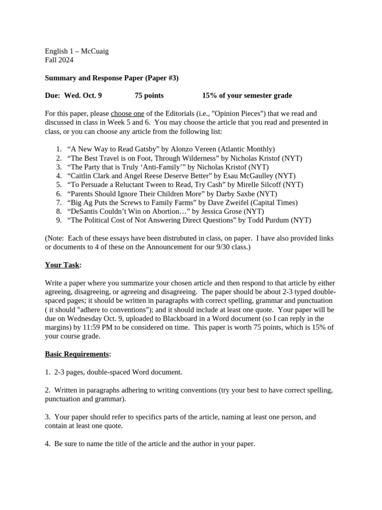 Summary and Response Paper | PDF | Stereotypes | Media Bias