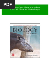 Biology The Essentials ISE International School 4th Edition Mariëlle Hoefnagels Download PDF