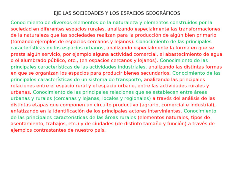 Eje Las Sociedades y Los Espacios Geográficos | PDF | Ciencia y matemáticas