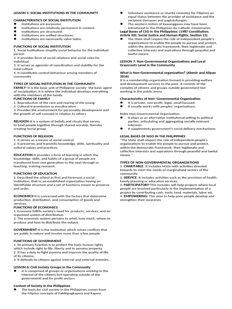 Community Engagement Notes Pdf Non Governmental Organization