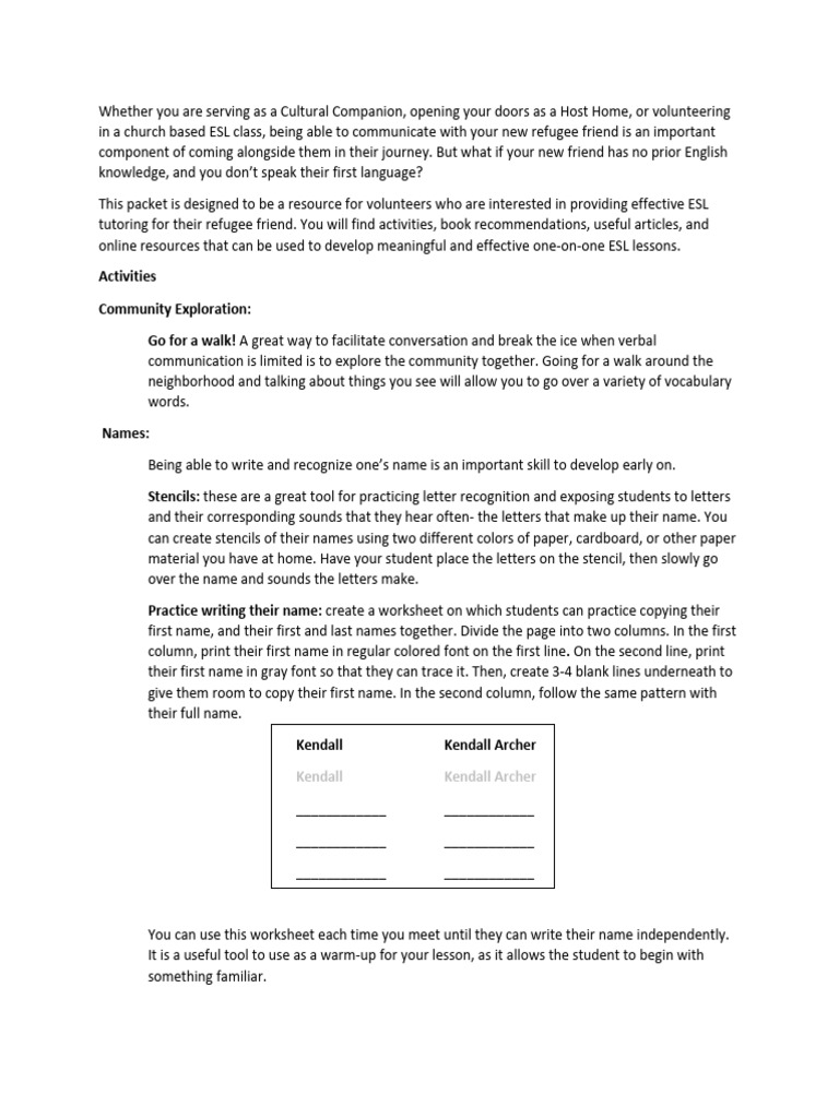 ESL-Resource-Packet-3 | PDF | Vocabulary | English As A Second Or ...