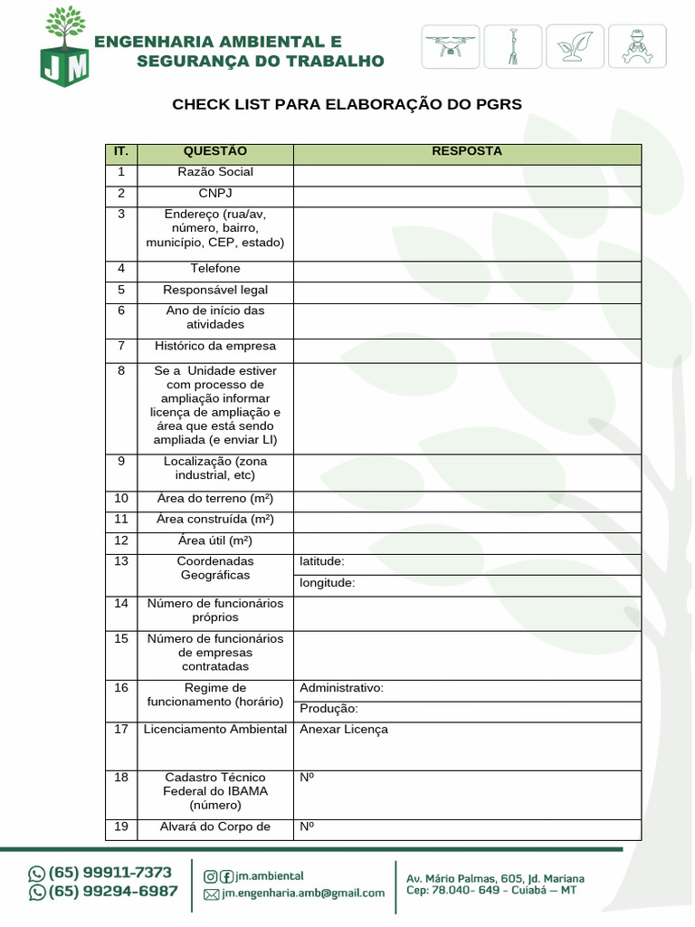 Check List PGRS: Elaboração e Requisitos | PDF | Desperdício