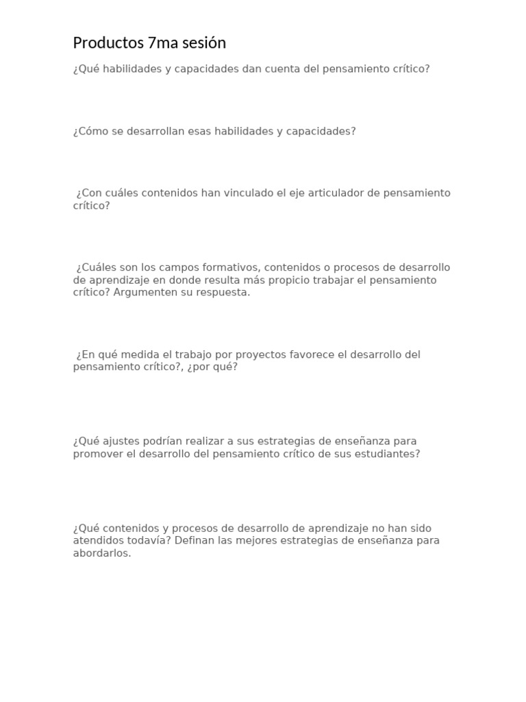Productos 7ma | PDF | Crecimiento personal y profesional