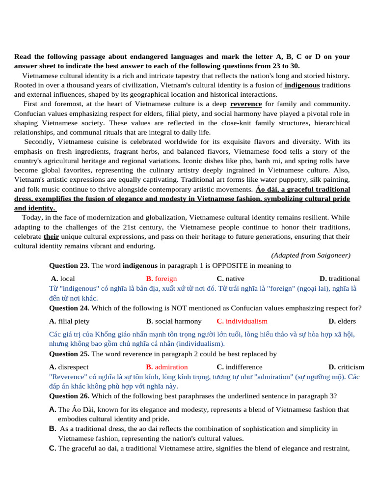 Practice Test 3 - Part 2 - Check | PDF