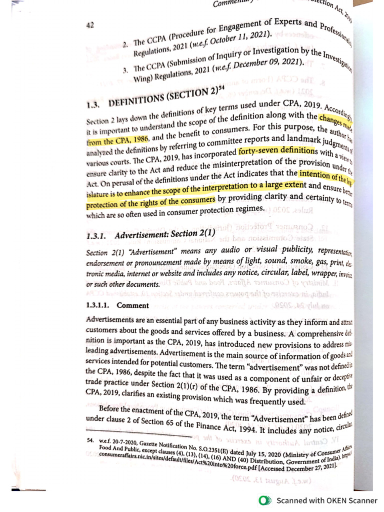 Book Definitions Consumer Law | PDF