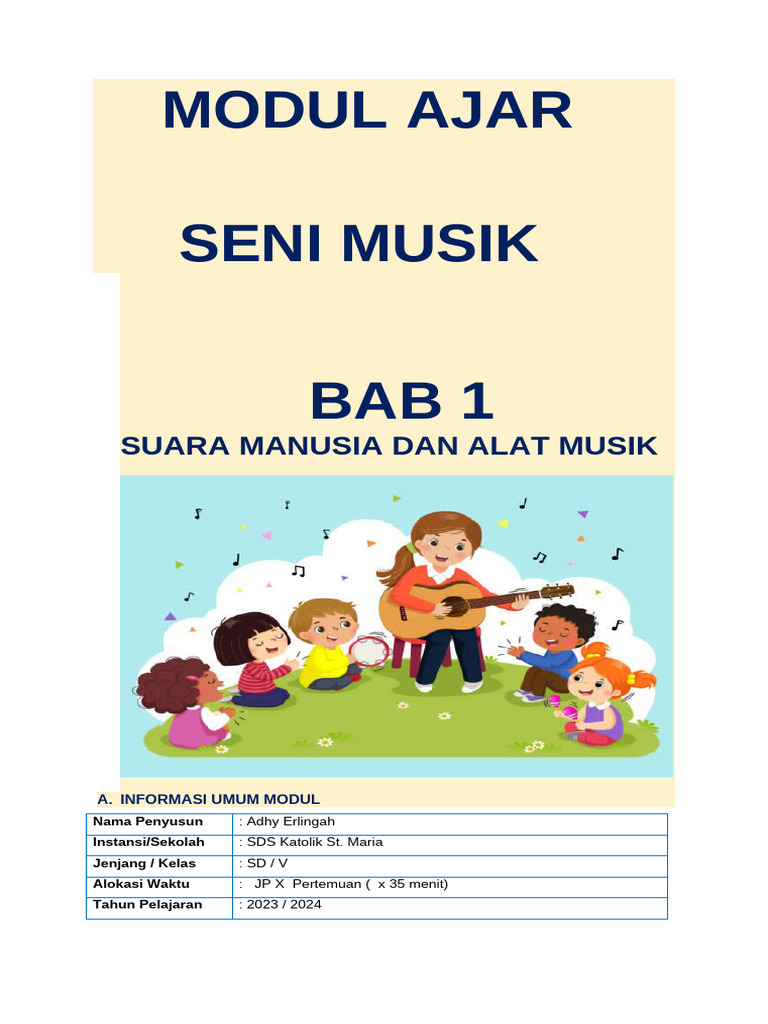 Modul Ajar Seni | PDF | Seni & Disiplin Bahasa