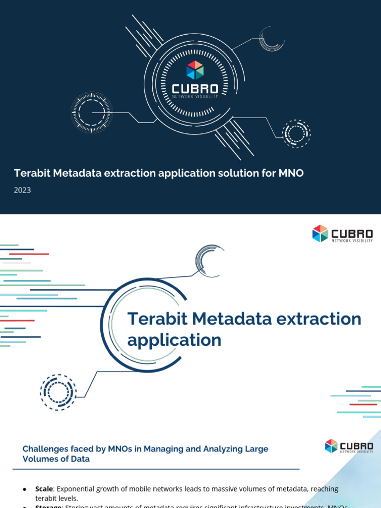 Terabit Metadata Solutions for MNOs | PDF | Metadata | Data