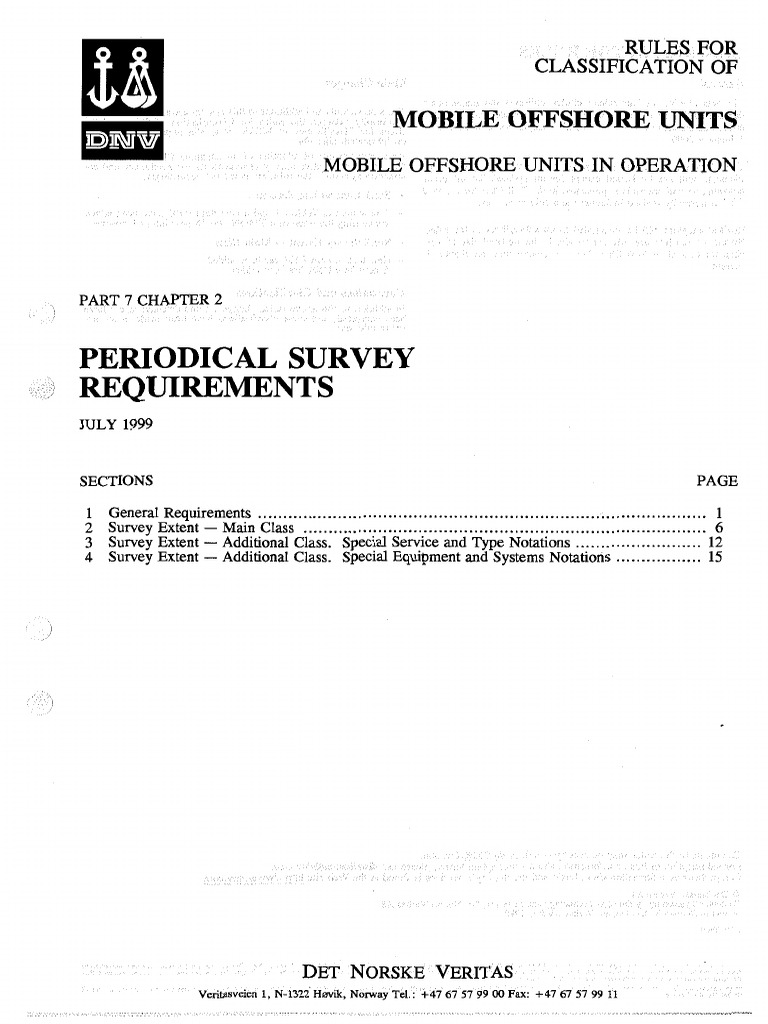 Mobile Offshore Units Classification Rules | PDF | Engineering