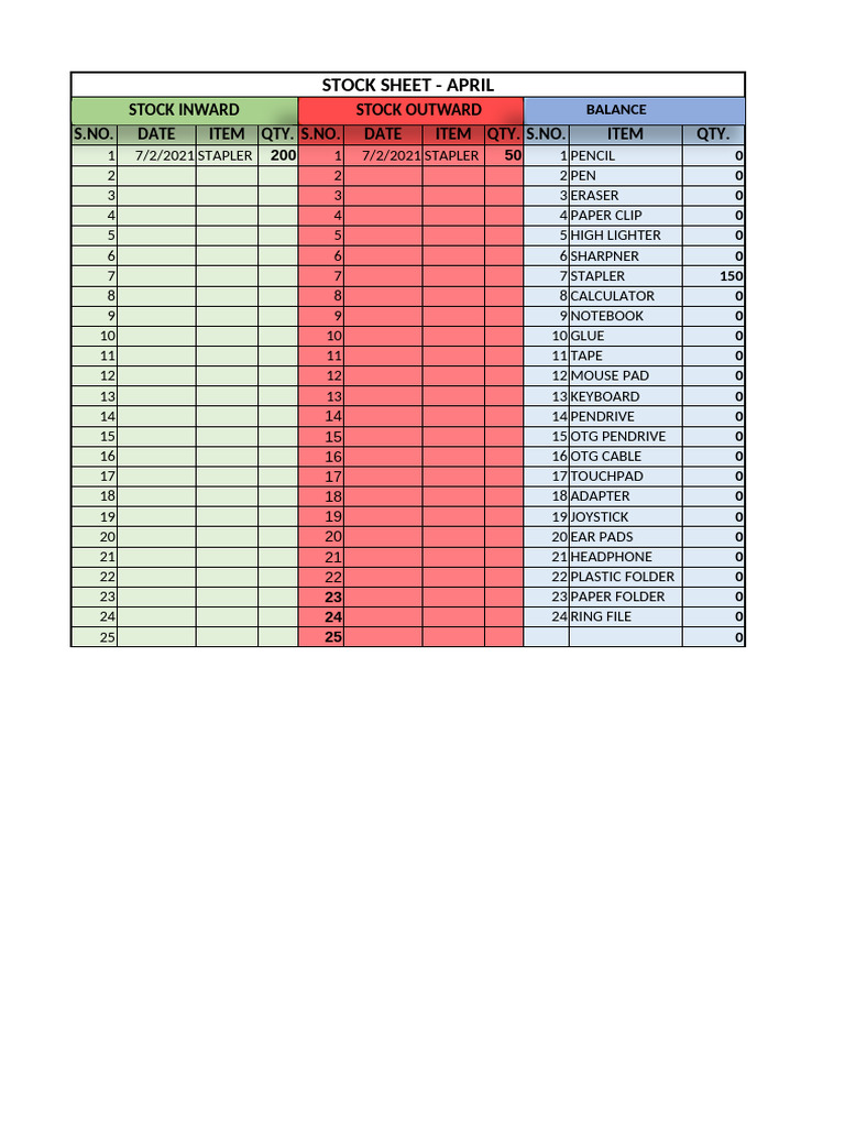 Stock Sheet Templete | PDF | Sauce | Notebook