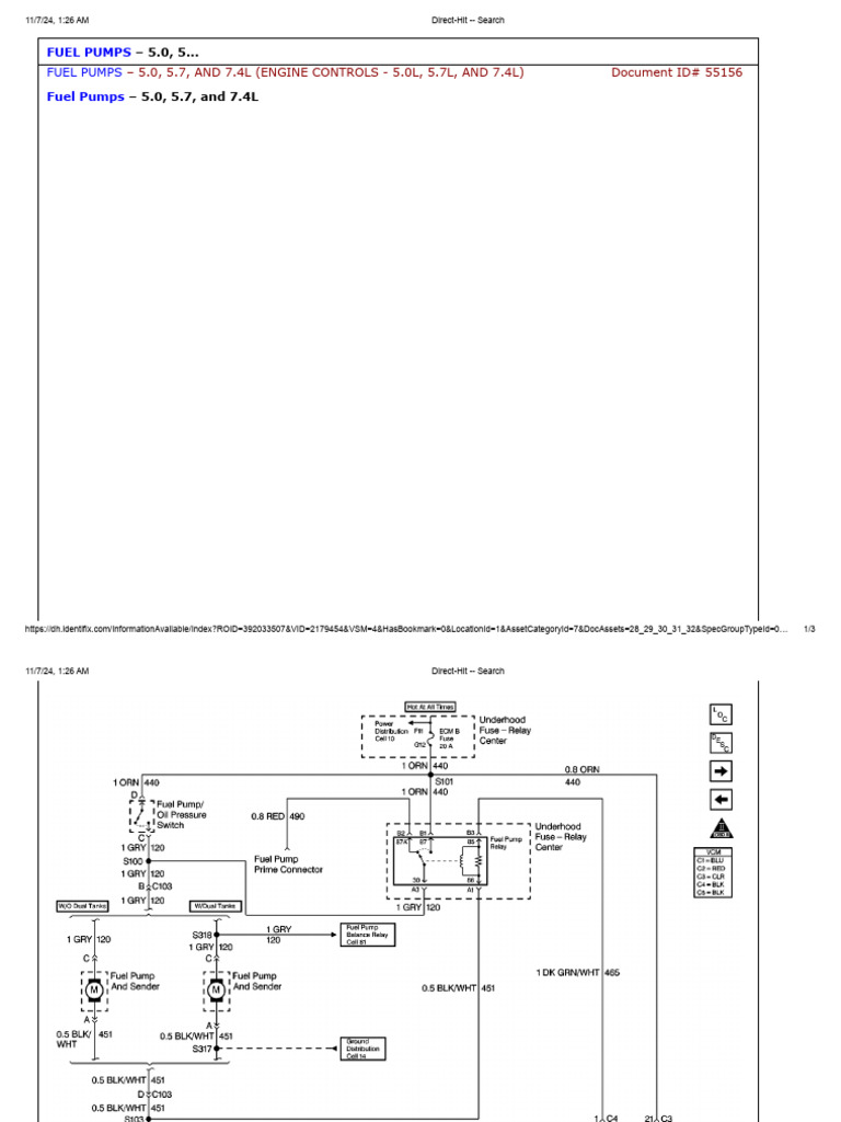 Diagrama Electrico Bomba de Combustible Camioneta David | PDF