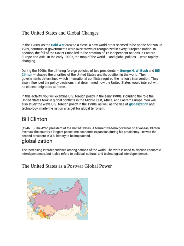 US His Sem 2 Unit 5 | PDF | Gulf War | Iraq