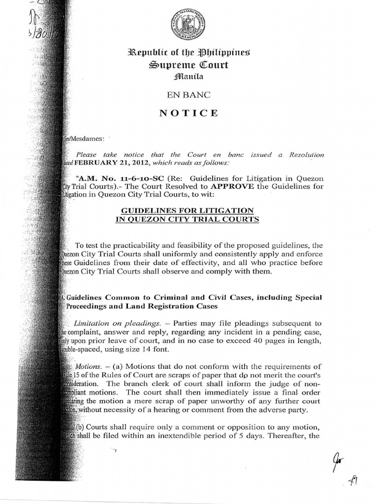 EC REFERENCE - Litigation Guidelines in QC | PDF | Lawsuit | Prosecutor