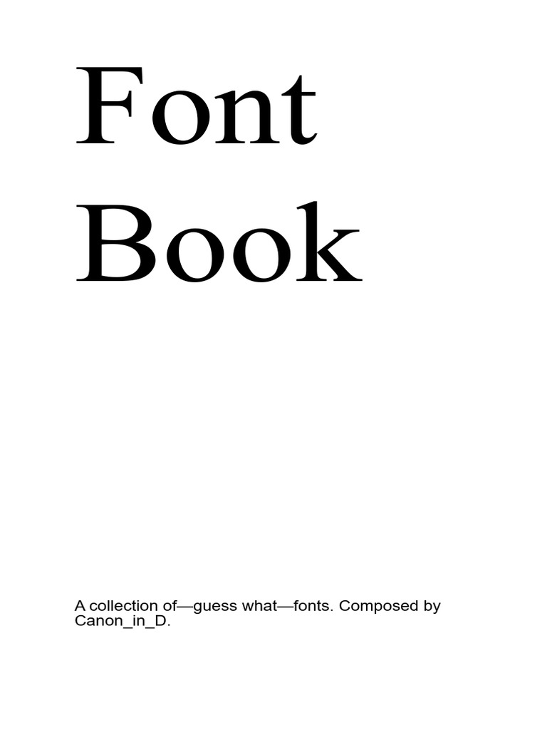 Font Book | PDF | Typography | Typefaces