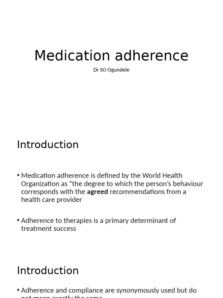 Understanding Medication Adherence Factors | PDF | Medical Treatments ...