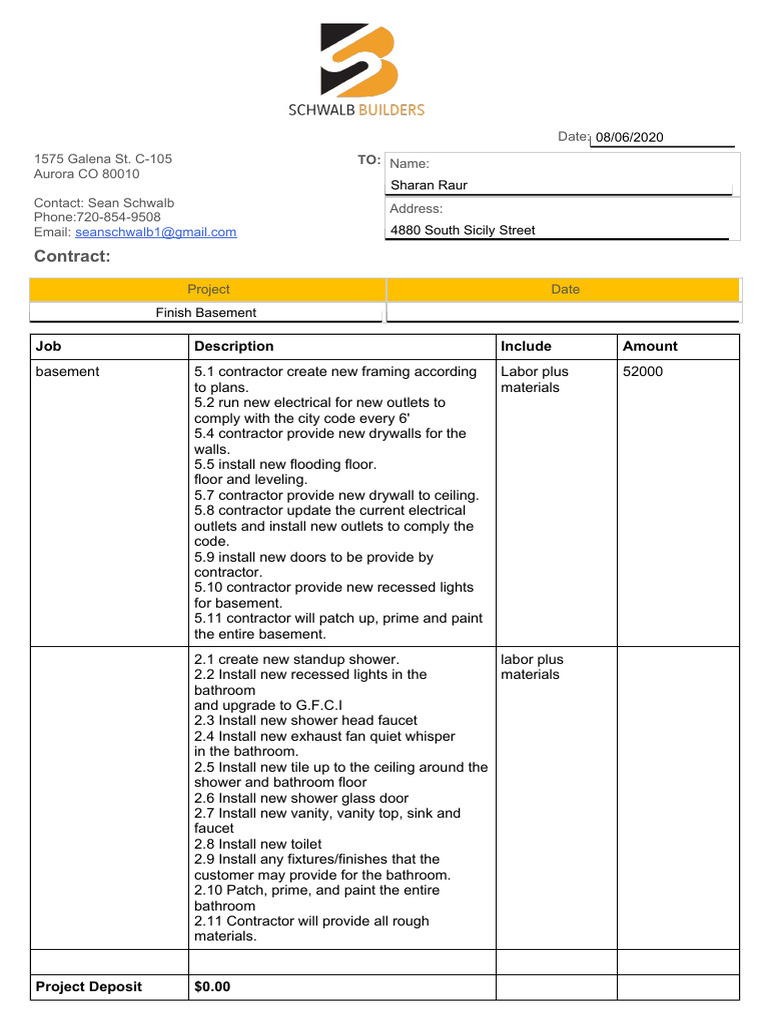 Interior Design Specification Sheet | PDF | Building Engineering ...