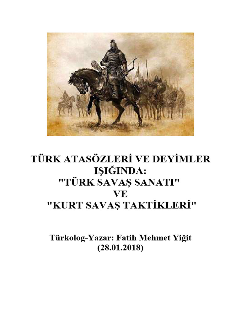 Turk Savas Sanati Ve Kurt Savas Taktikl | PDF