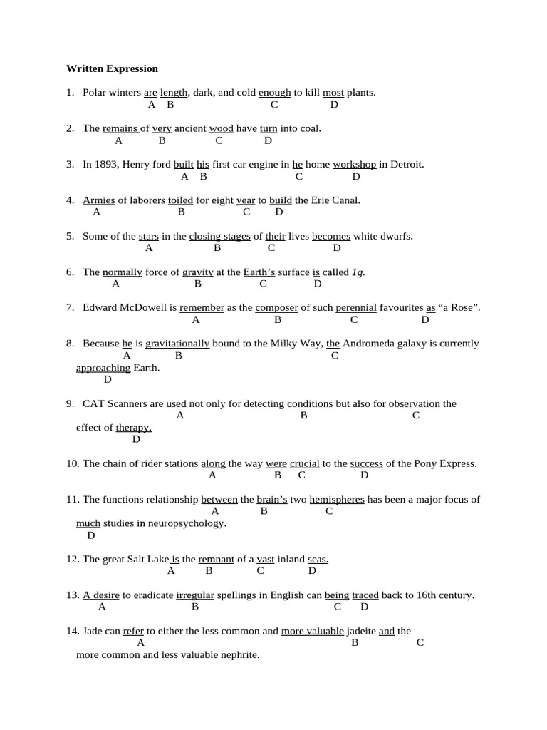 Written Expression Pdf Earth Astronomy