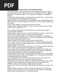 Conversation Between Franz and Saheb