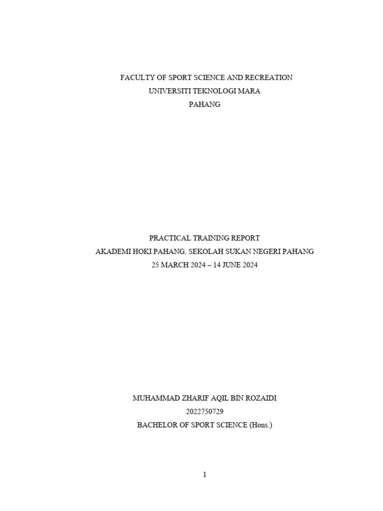 Muhammad Zharif Aqil Bin Rozaidi - 2022750729 - Practical Report | PDF ...
