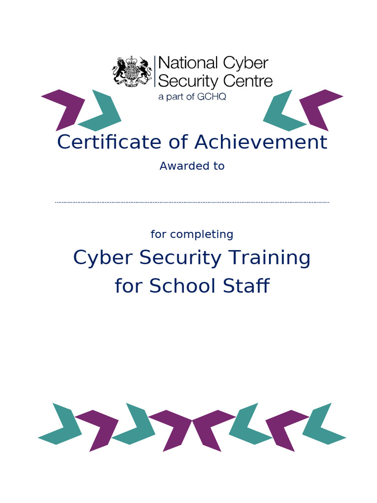 Cyber Security Training Certificate Pdf