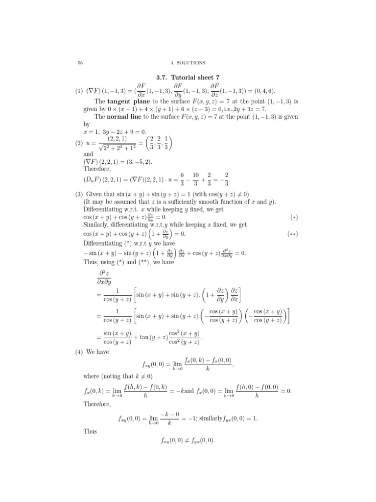 Tutorial-7 Solutions | PDF | Mathematics | Mathematical Objects