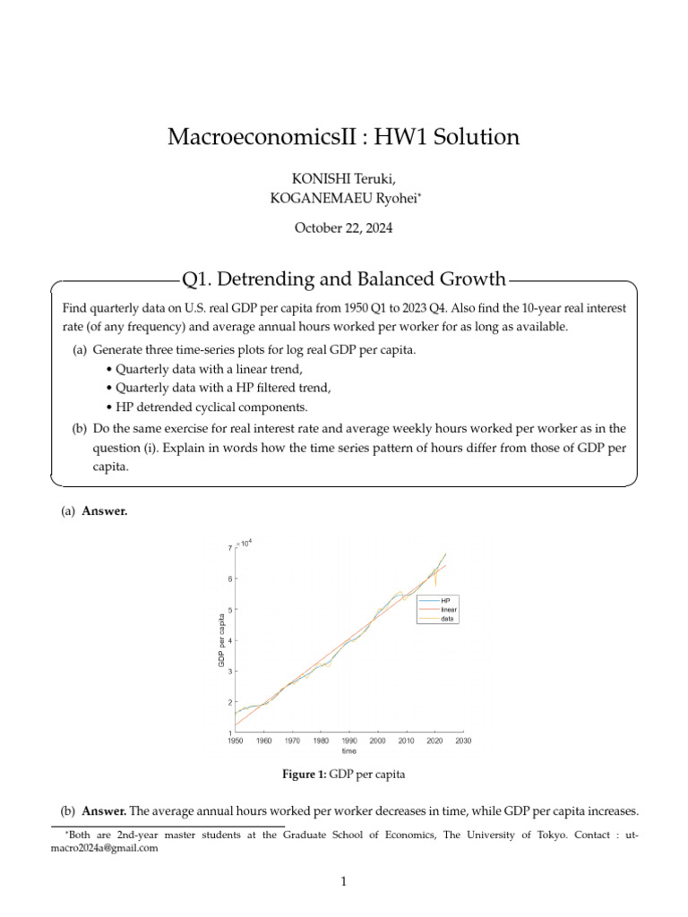 Macroeconomics II Homework 1 Solutions | PDF | Labour Economics ...